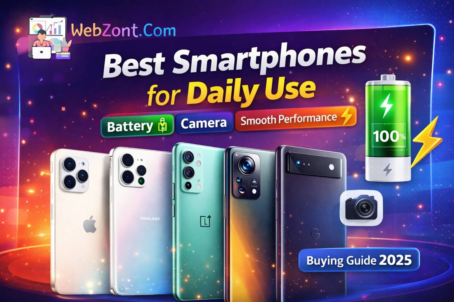 Best Smartphones for Daily Use – Battery Backup, Camera और Smooth Performance Guide